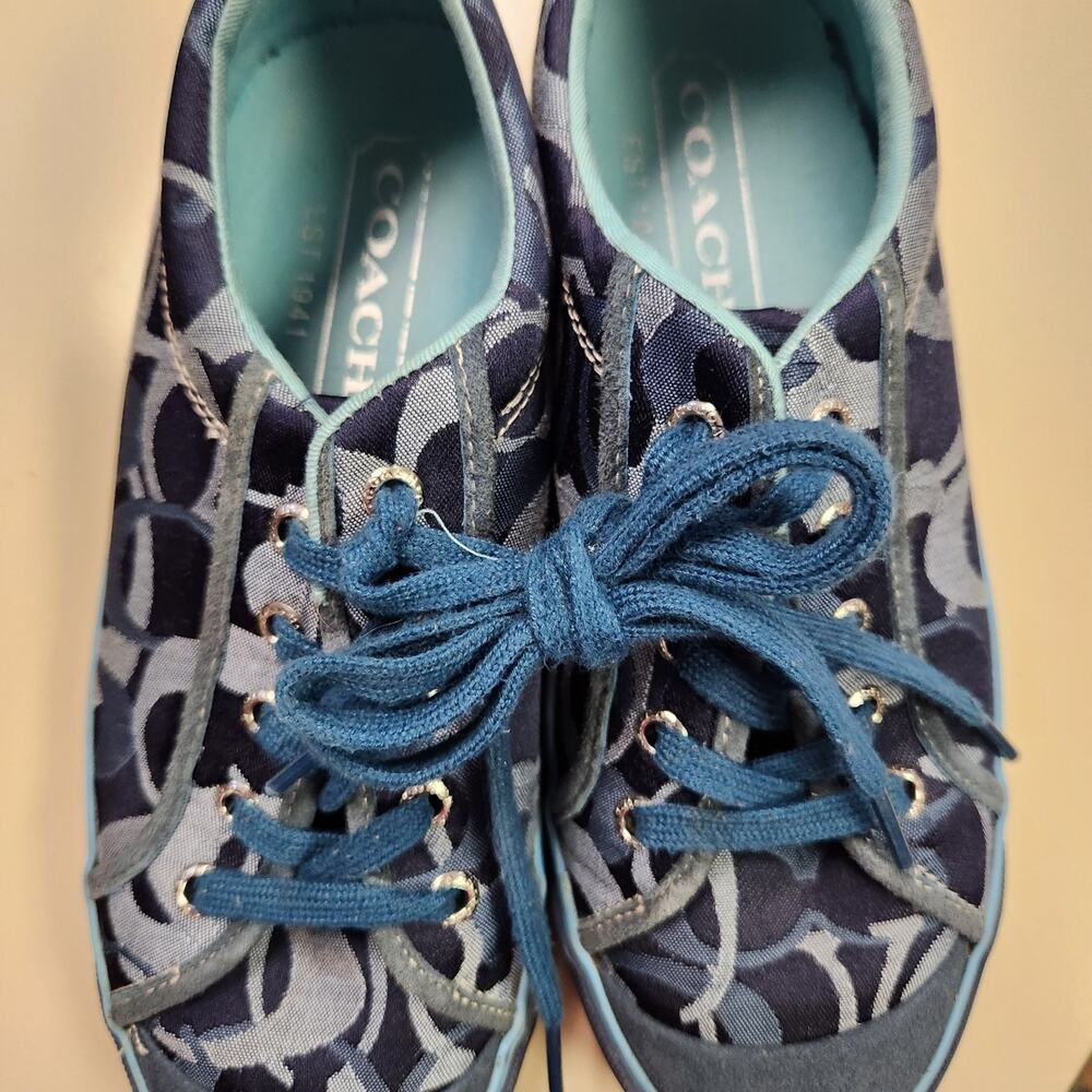 Coach Barrett blue shoes size 7 1/2